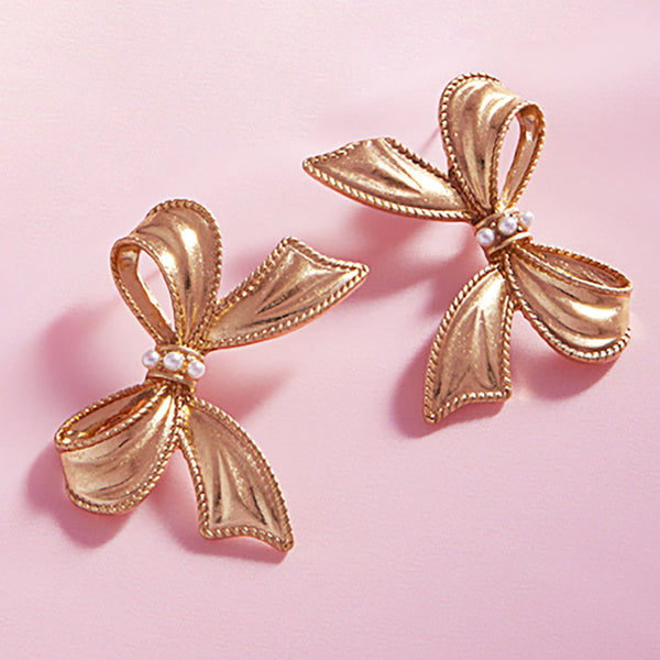  Bow Earrings with pearls